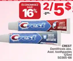Rossy CREST Asst. toothpastes offer