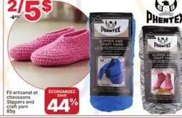 Rossy Slippers and craft yarn offer