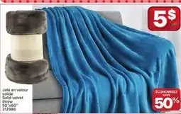 Rossy Solid velvet throw offer