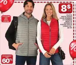 Rossy Men's & women's puffer vests offer