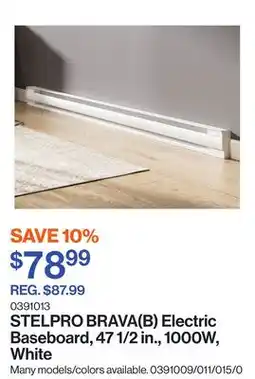 Patrick Morin BRAVA(B) Electric Baseboard, 47 1/2 in., 1000W, White offer