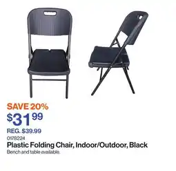 Patrick Morin Plastic Folding Chair, Indoor/Outdoor, Black offer