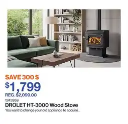 Patrick Morin HT-3000 Wood Stove offer
