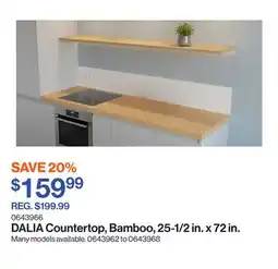 Patrick Morin Countertop, Bamboo, 25-1/2 in. x 72 in offer