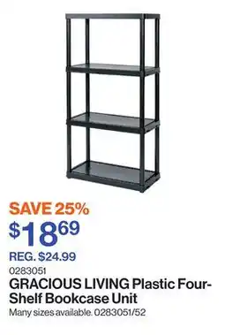 Patrick Morin Plastic Four-Shelf Bookcase Unit offer