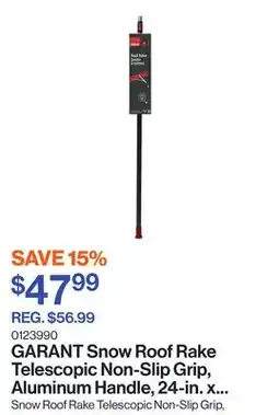 Patrick Morin Snow Roof Rake Telescopic Non-Slip Grip, Aluminum Handle, 24-in. x 16-ft offer