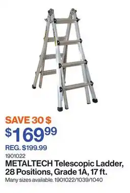 Patrick Morin Telescopic Ladder, 28 Positions, Grade 1A, 17 ft offer