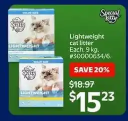 Walmart Special Kitty Lightweight Cat Litter offer