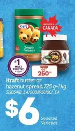 Real Canadian Superstore Kraft butter or hazelnut spread offer