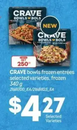 Real Canadian Superstore CRAVE bowls frozen entrées offer