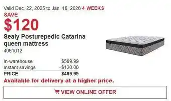Sealy Posturepedic Catarina queen mattress
