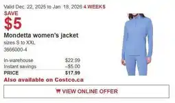 Costco Mondetta women's jacket offer