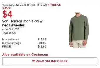 Van Heusen men's crew neck sweater