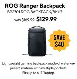 ASUS ASUS ROG Ranger Backpack offer