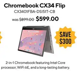ASUS Chromebook CX34 Flip Laptop offer