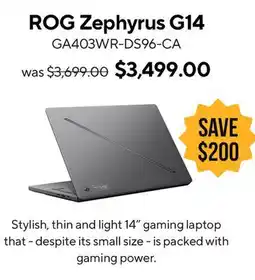 ASUS ROG Zephyrus G14 offer