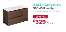 Bath Depot Aspen Collection 36 Wall vanity offer