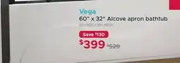 Bath Depot Vega 60 x 32 Alcove apron bathtub offer