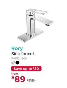 Bath Depot Rory Sink faucet offer