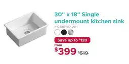 Bath Depot 30 x 18 Single undermount kitchen sink offer