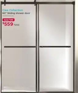 Bath Depot Clea Collection 60 Sliding shower door offer