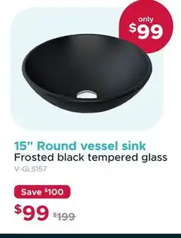 Bath Depot 15 Round vessel sink offer
