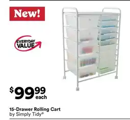 Michaels 15-Drawer Rolling Cart by Simply Tidy offer