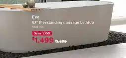 Bath Depot Eva 67 Freestanding massage bathtub offer