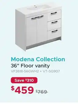 Bath Depot Modena Collection 36 Floor vanity offer