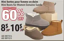 Sushi Shop Mini Boots for Women Genuine Suede offer