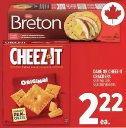 Metro Dare or cheez-it crackers offer