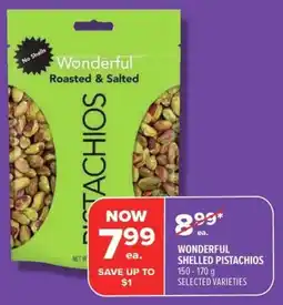 Metro Wonderful shelled pistachios offer