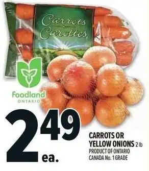 Metro Carrots or yellow onions offer