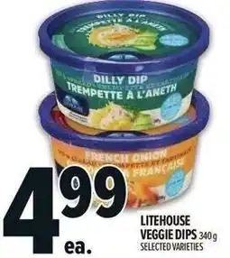 Metro Litehouse veggie dips offer