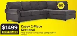 Leon's Kasey 2-Piece Sectional with Left Facing Chaise - Grey offer