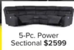 Leon's Haven 5-Piece Dual Power Reclining Sectional - Grey offer
