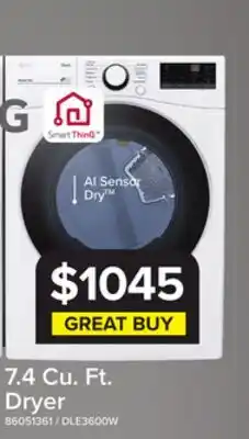 Leon's 7.4 Cu. Ft. Dryer offer