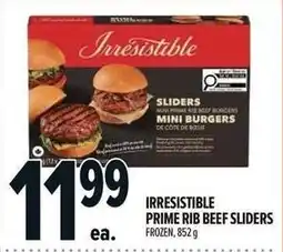 Metro Irresistible prime rib beef sliders offer