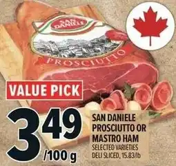 Metro San daniele prosciutto or mastro ham offer