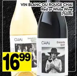 Supermarché PA VIN BLANC OU ROUGE CHAI | Red or White Wine offer