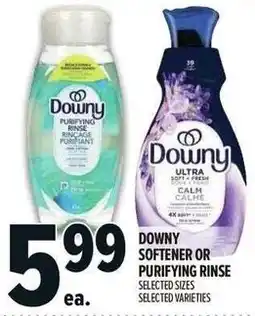 Metro Downy softener or purifying rinse offer