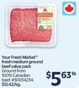 Walmart Fresh medium ground beef offer