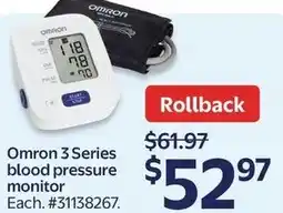 Walmart Omron 3 Series blood pressure monitor offer