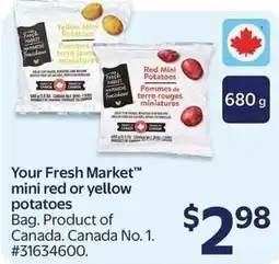 Walmart Mini red or yellow potatoes offer