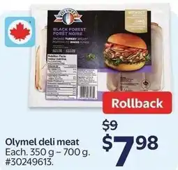 Walmart Olymel deli meat offer
