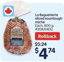 Walmart La Baguetterie sliced sourdough miche offer