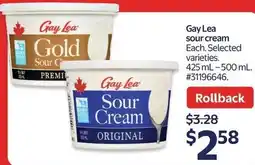 Walmart Gay Lea sour cream offer