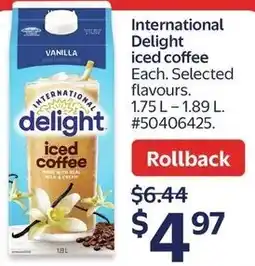Walmart International Delight iced coffee offer