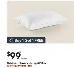 Sleep Country Fieldcrest Luxury Microgel Pillow offer