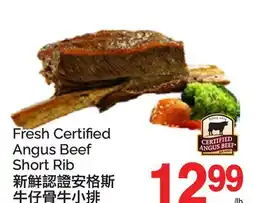 T&T Supermarket FRESH CERTIFIED ANGUS BEEF SHORT RIB offer